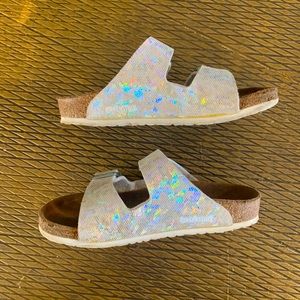 Hologram Silver Birkenstocks